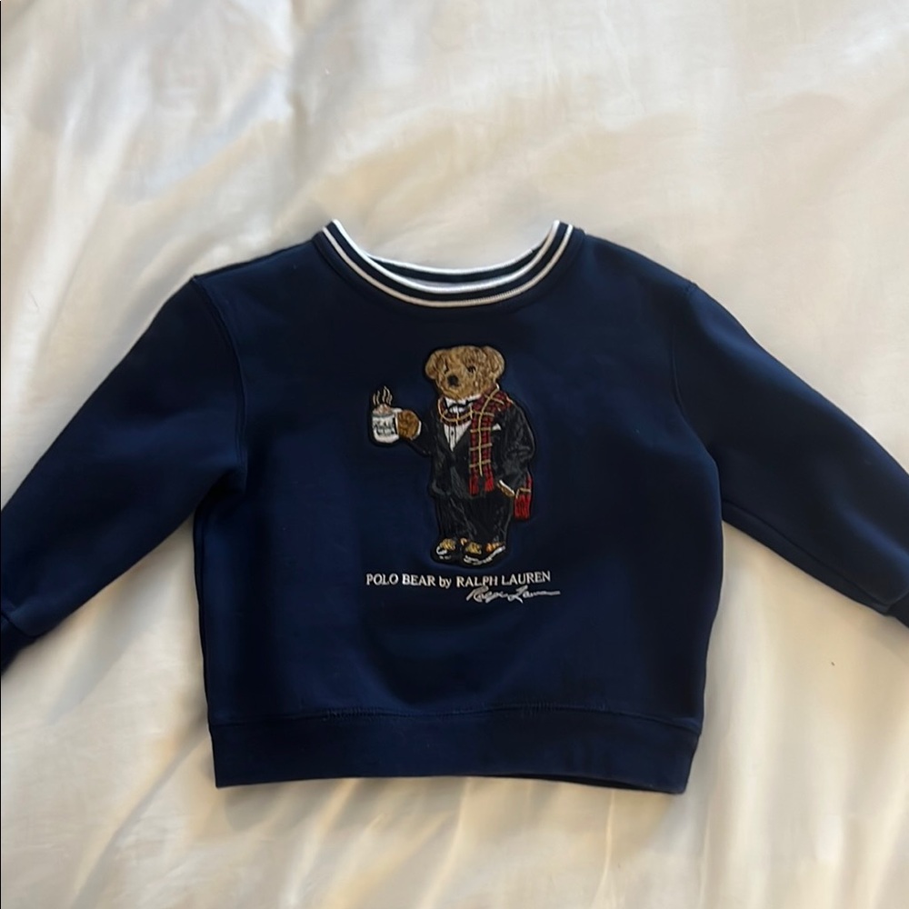 Ralph Lauren Kids Navy Polo Bear Sweatshirt